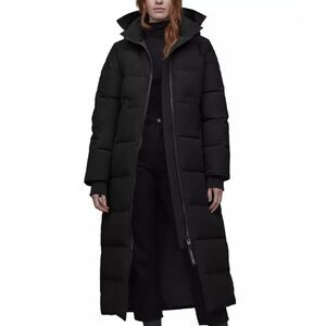 Canada Goose Women’s Black Mystique Longline Paneled Down Parka Coat Size XS